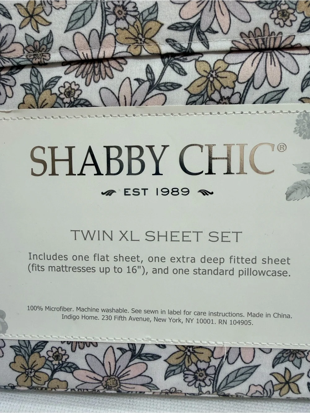 New.. a Shabby Chic Twin XL Bed Sheet Set